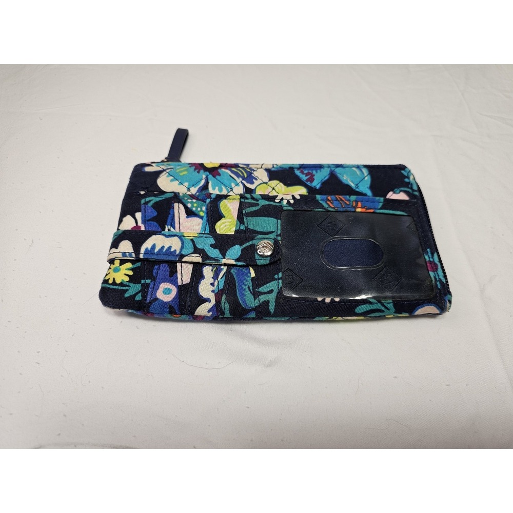 Vera Bradley 7" Wallet Blue/Flowers - Picture 3 of 3